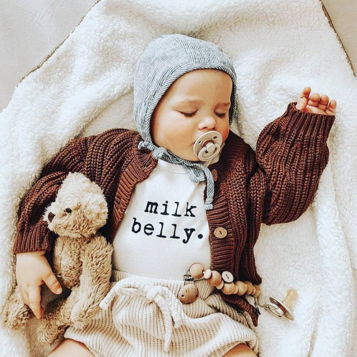 Milk Belly Organic Baby Bodysuit by Tenth & Pine, product image 4
