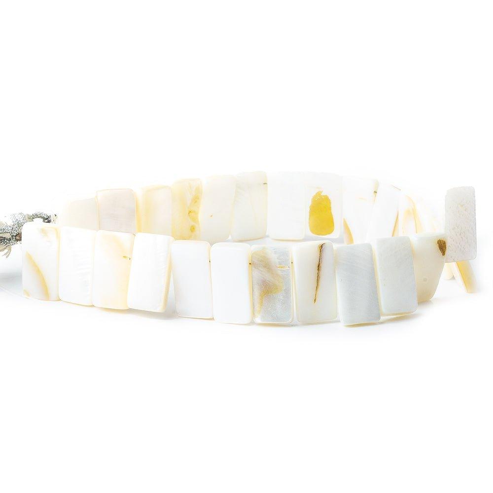 Mother of Pearl Plain Rectangle Beads, 7.5 inch