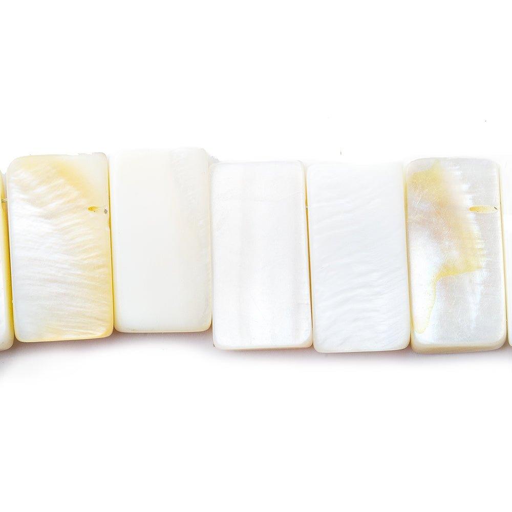 Mother of Pearl Plain Rectangle Beads, 7.5 inch
