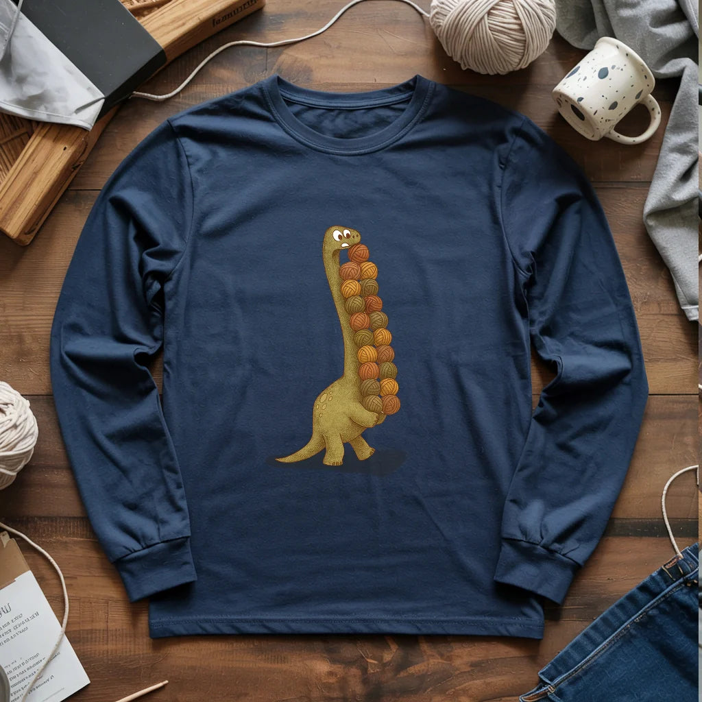 Yarnosaurus Rex Long Sleeve T-shirt