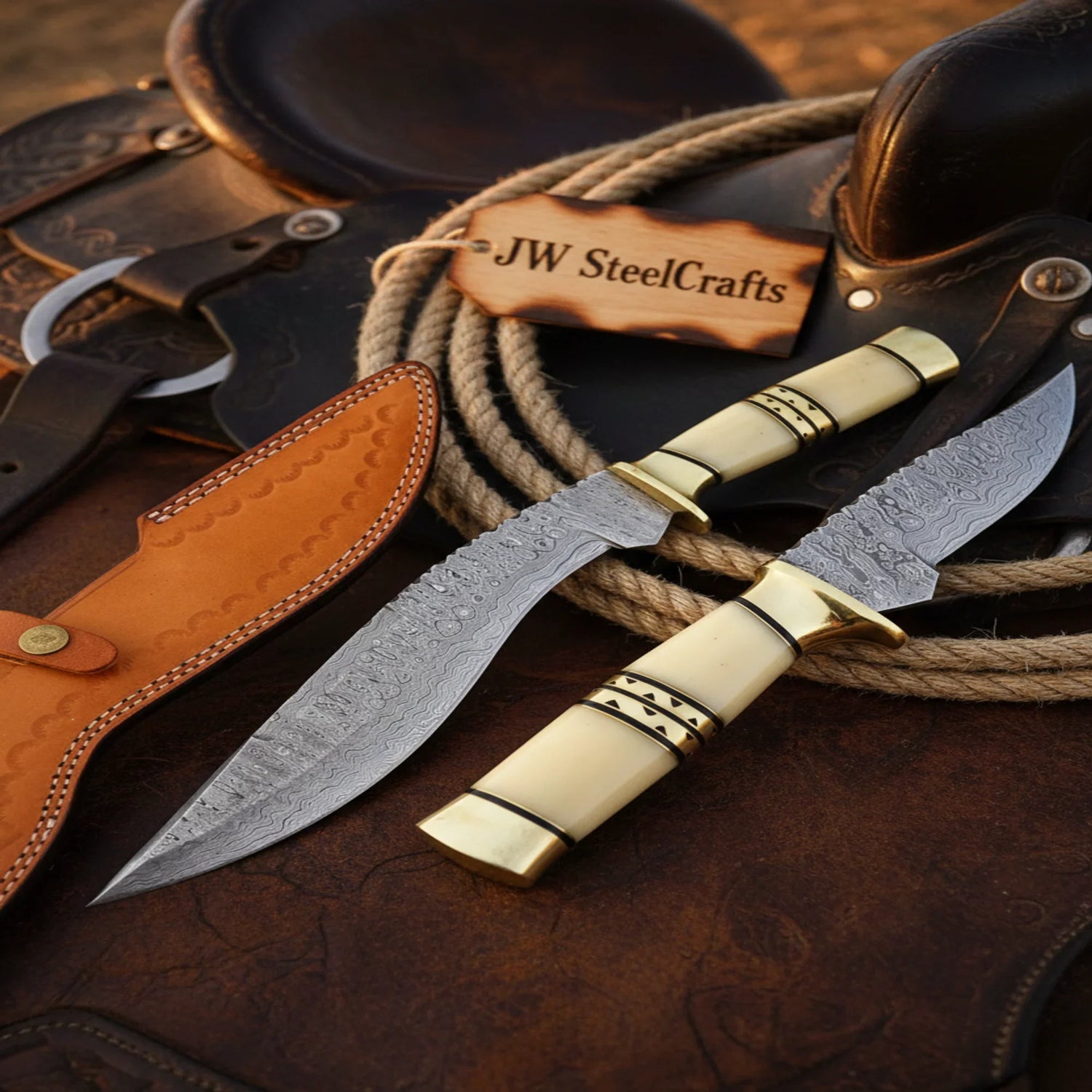 Nooraki Handmade Damascus Steel Kukri Knife 7