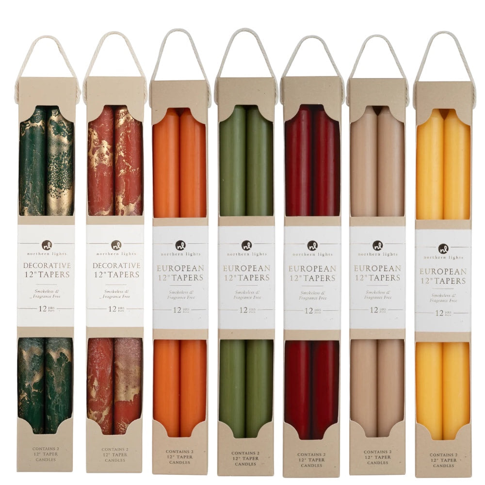 12'' Decorative Taper Candle 2-Packs