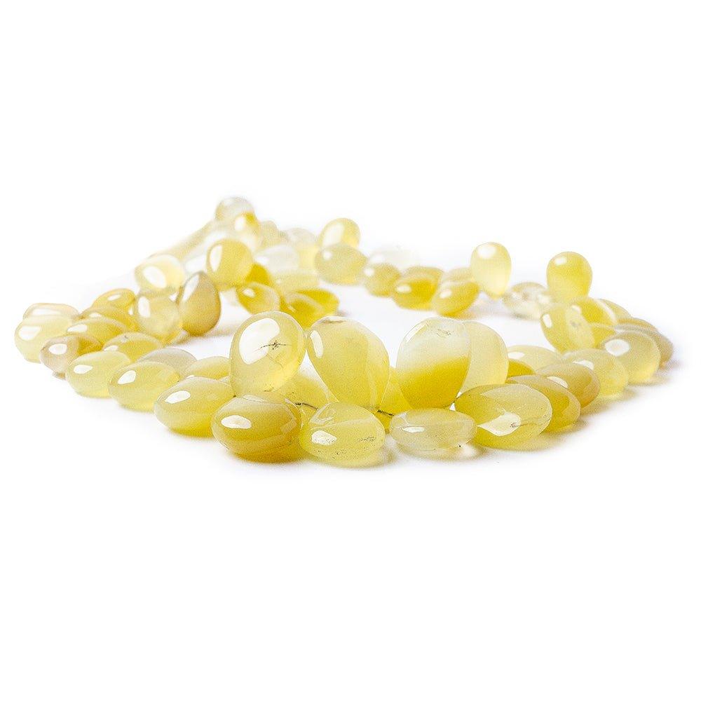 Pale Yellow Chalcedony Beads Plain 10-20mm Pears