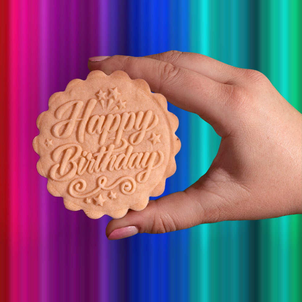 Embossed Birthday Cookie Press - Make a Wish