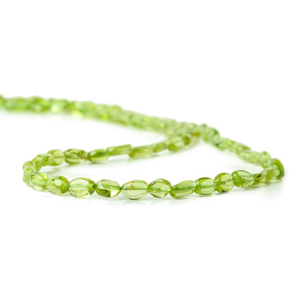 Peridot Plain Oval Beads 6x4x2mm average, 14 inches, 63 pieces