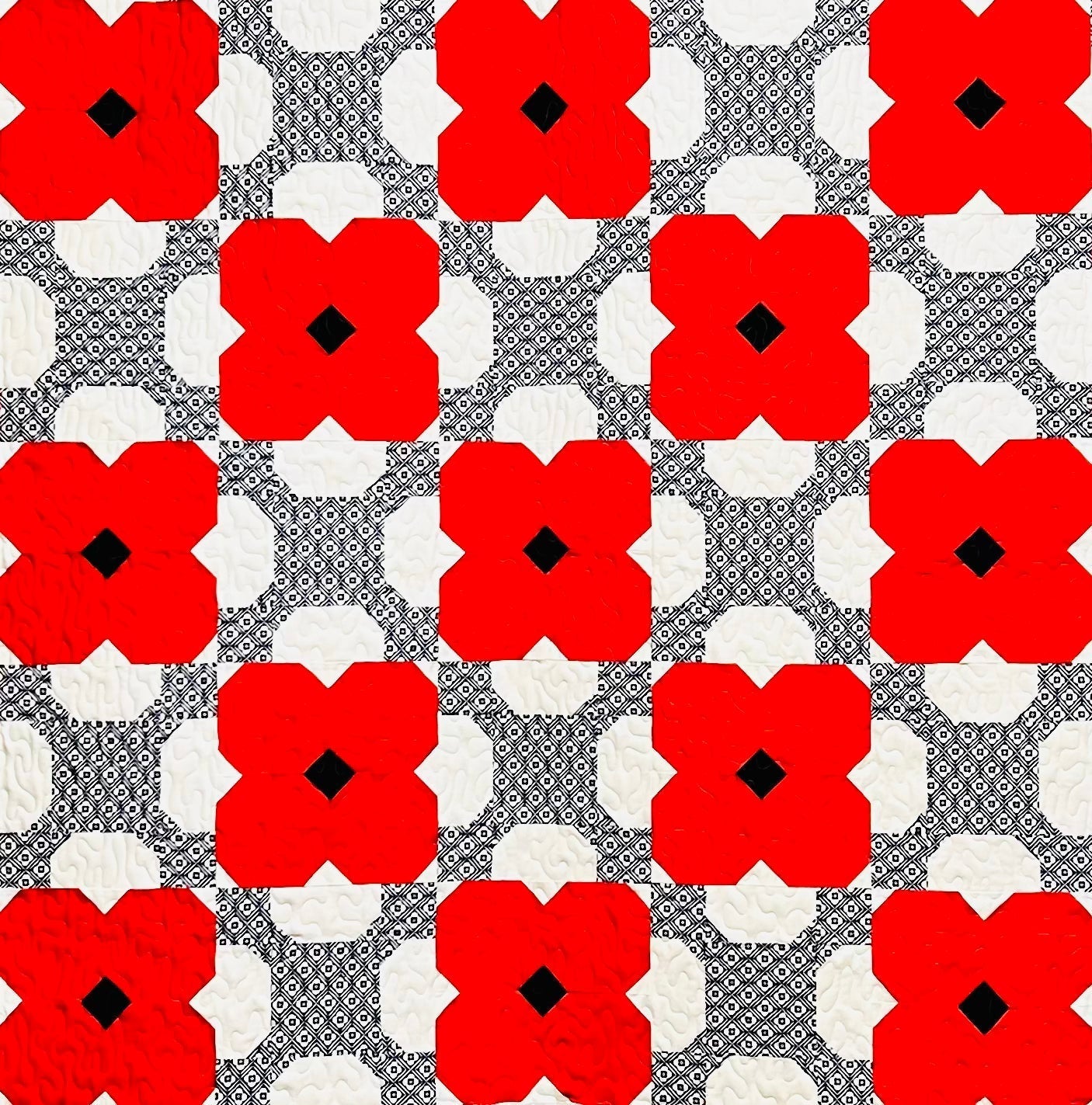 Poppy Quilt Pattern - Paper Print Version, Mailed