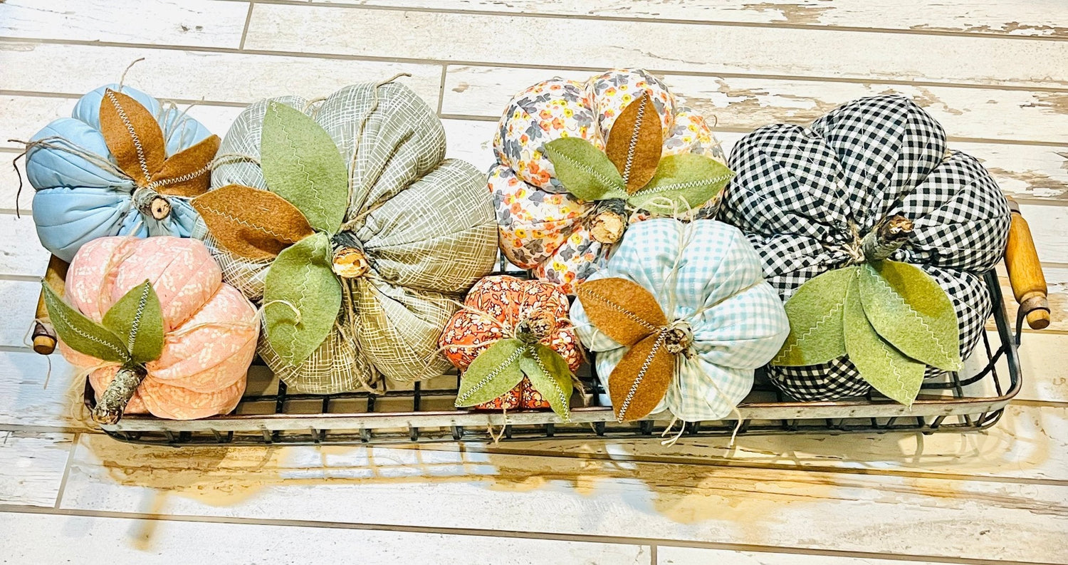Quilted Pumpkins and Topiary Pattern - Print Paper Version