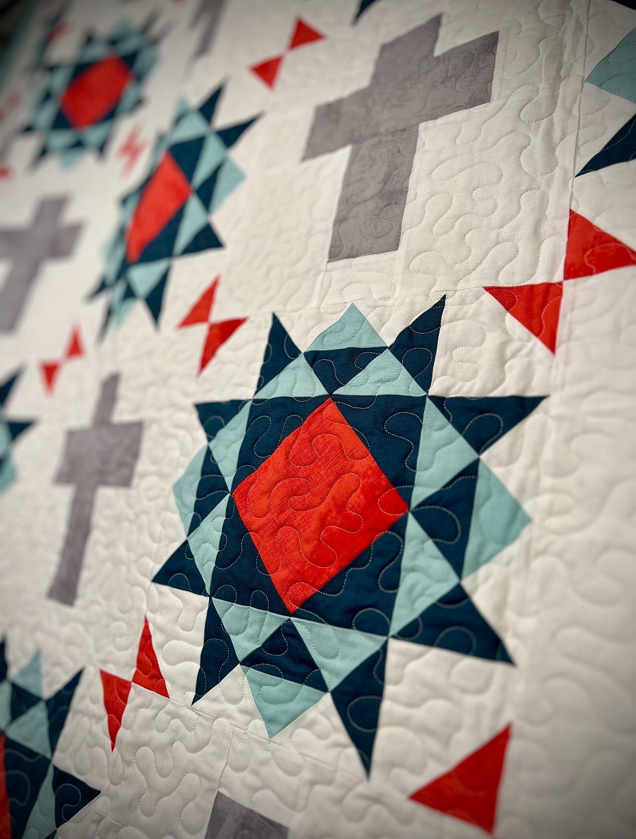 Rugged Cross Quilt Pattern - Paper Print Version