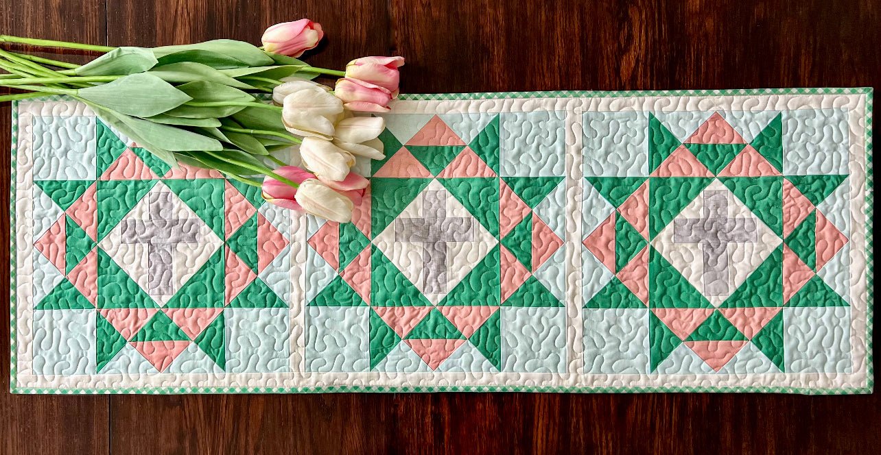 Rugged Cross Table Runner Pattern - Paper Print Version
