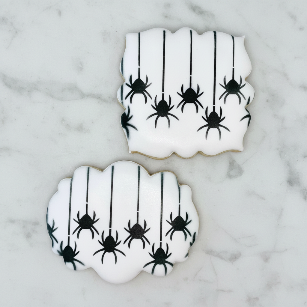 Spinning Spiders Pattern Cookie Stencil