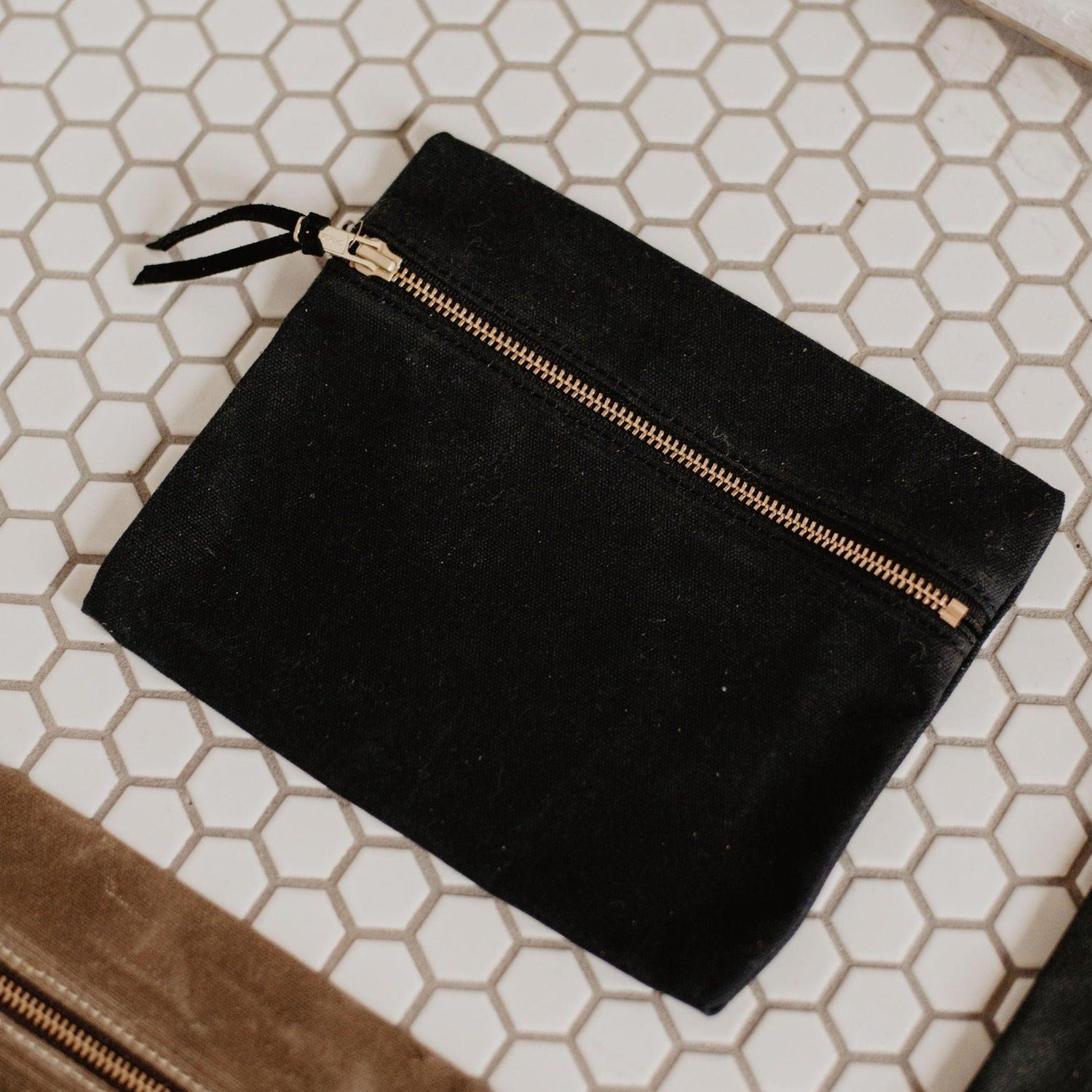 Waxed Canvas Utility Pouch - USA Made