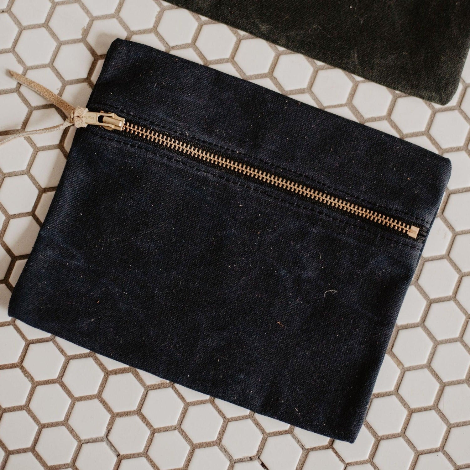 Waxed Canvas Utility Pouch - USA Made