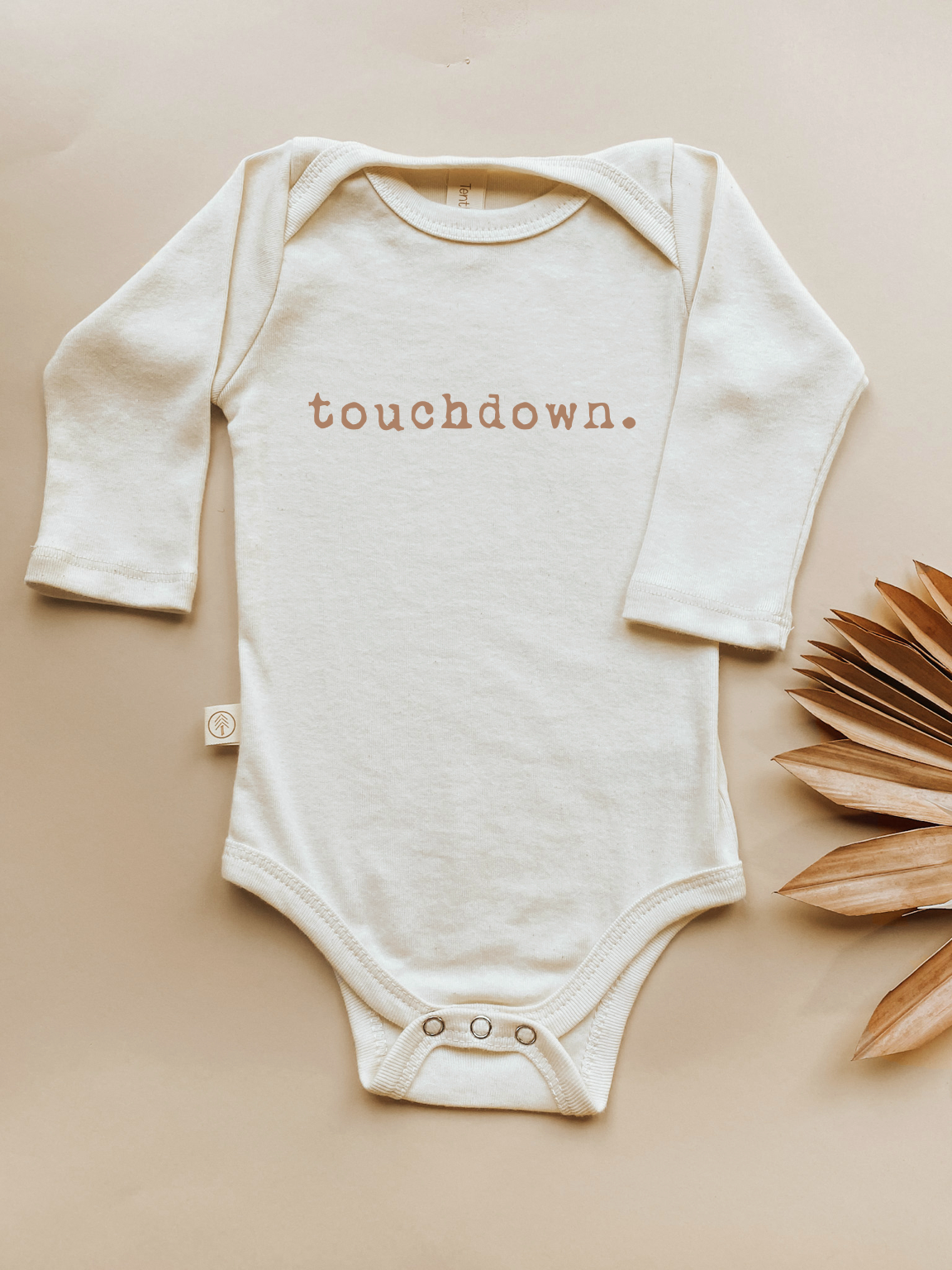 Touchdown Organic Baby Bodysuit Long Sleeve by Tenth & Pine, product image 4