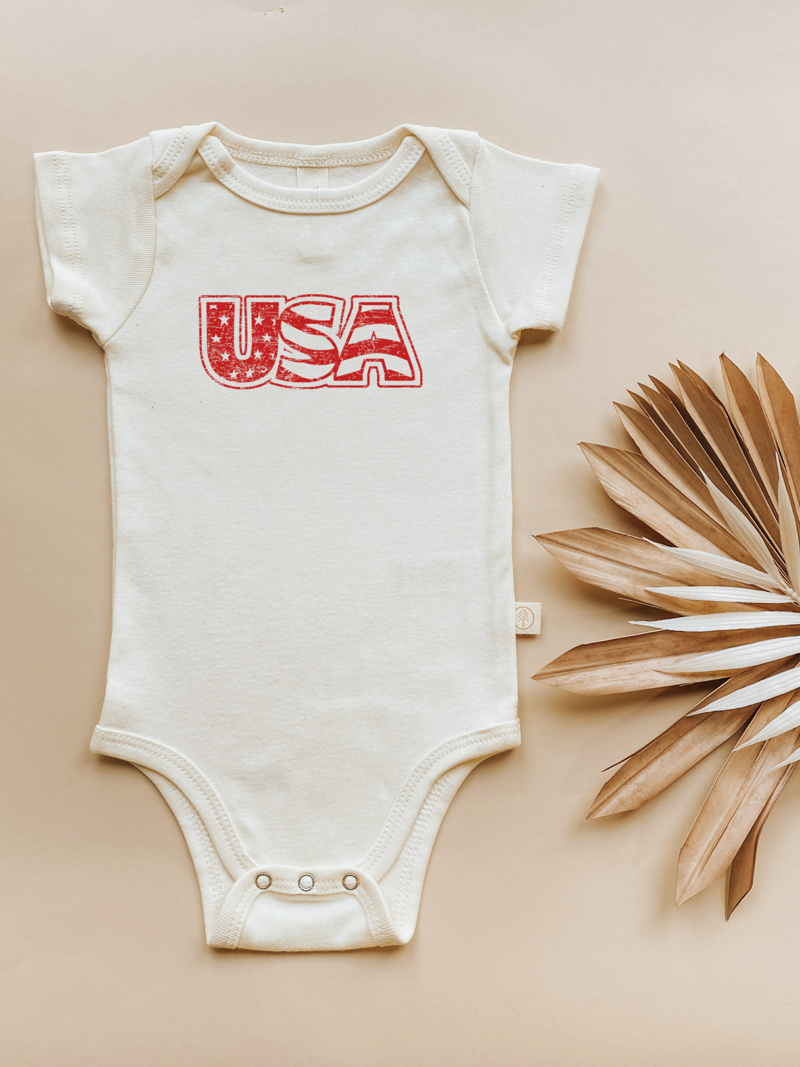 USA Organic Cotton Baby Bodysuit Short Sleeve by Tenth & Pine, product image 3