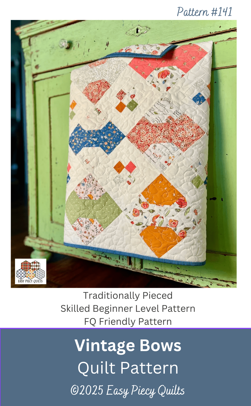 Vintage Bows Quilt Pattern - Paper Pattern