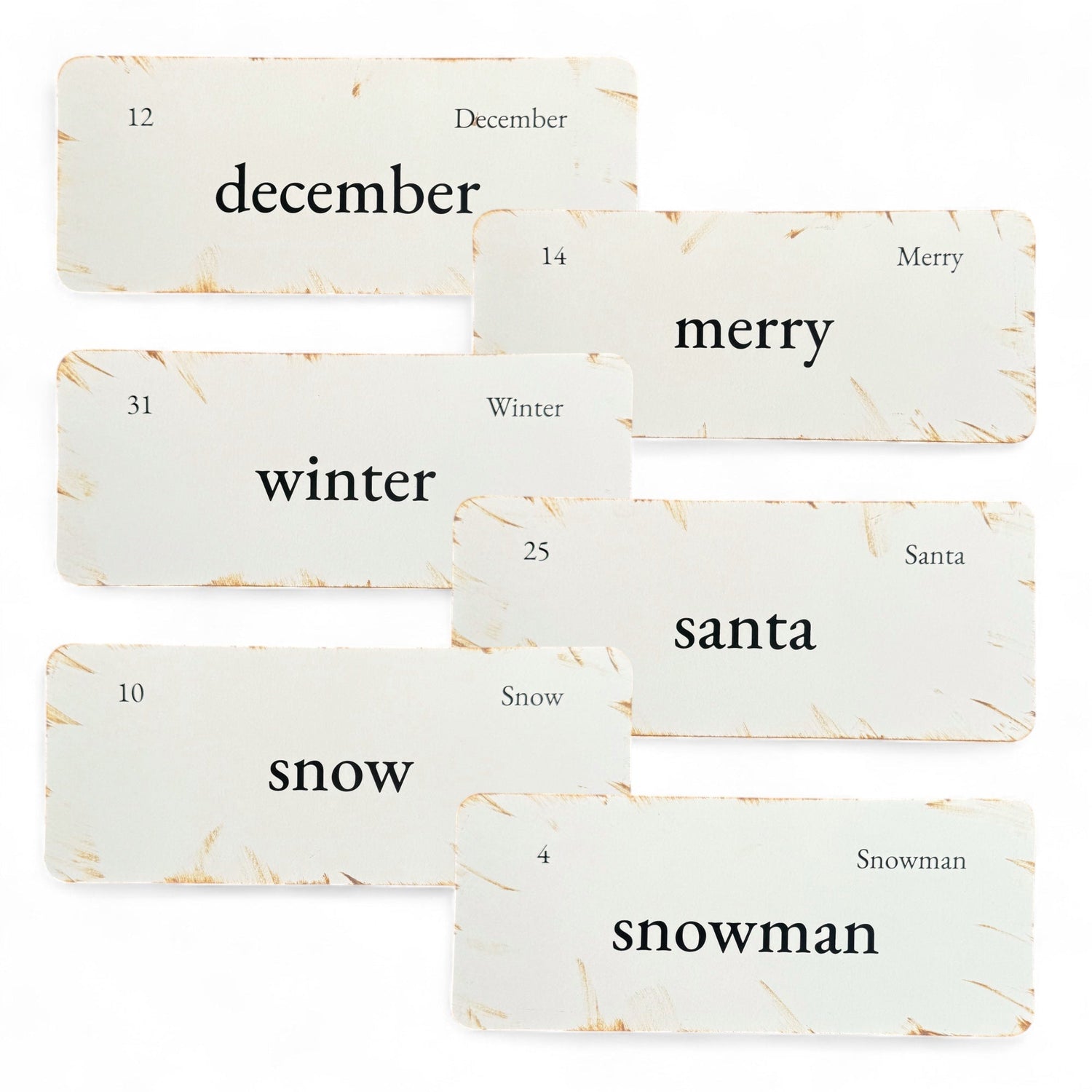 Vintage-Inspired Christmas Flashcards | Set of 6