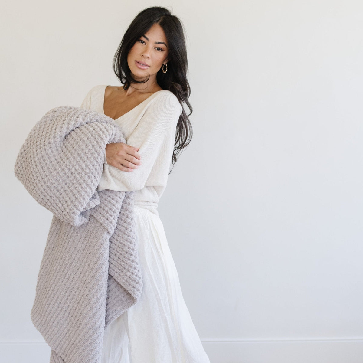 Waffle Knit XL Throw Blankets by Saranoni, product image 6