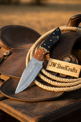 Duskline Tracker Blade 8" Handmade Damascus Two-Tone Handle by JW SteelCrafts