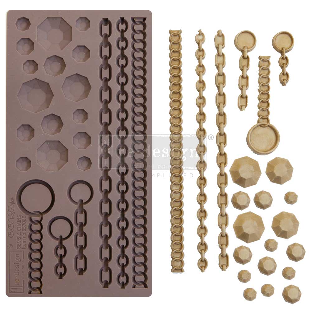 Décor Mould CECE - Gems & Chains - 1 pc, 5