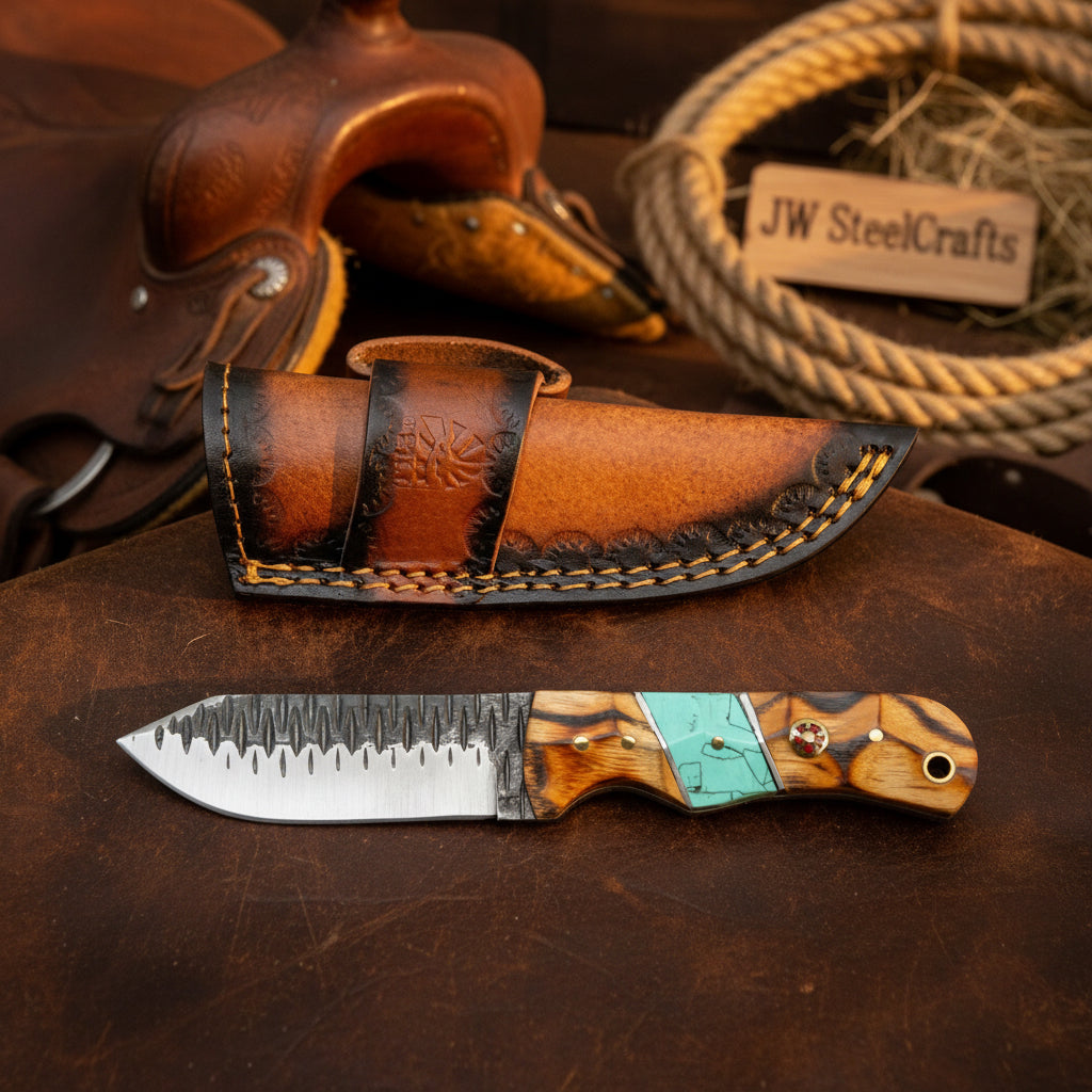 Turquoise Ridge Tracker Knife 10