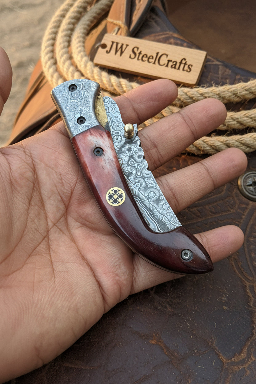 Twilight Burl Folder Knife 7