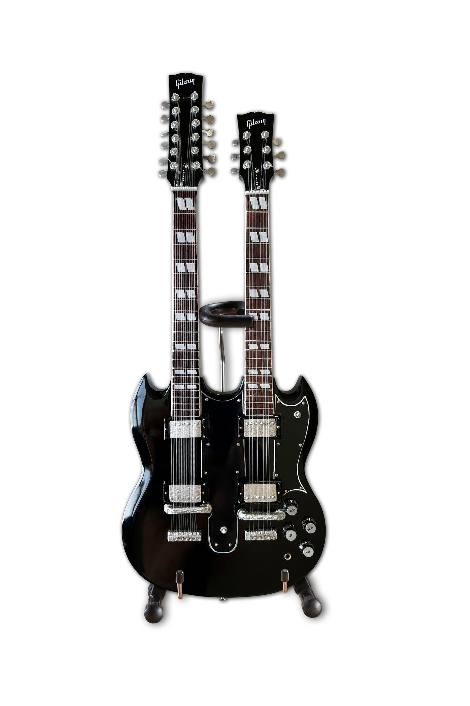 Slash Gibson 1966 EDS-1275 Doubleneck - Aged Mini Guitar Replica Model