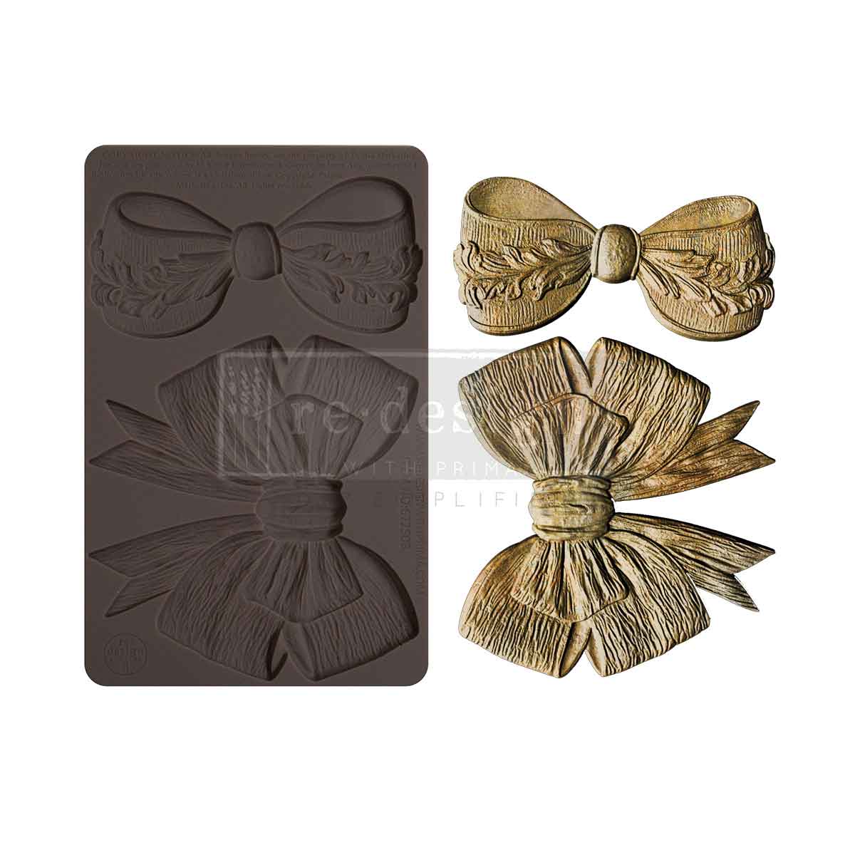 Decor Moulds® Kacha - Vintage Opulence Bow - 1 pc, 5