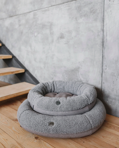 Chester & Lee | Furry Gray Donut Dog Bed by Chester & Lee, product image 5