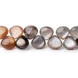 10-11mm Feldspar Plain Hearts 8.5 inch 40 pieces