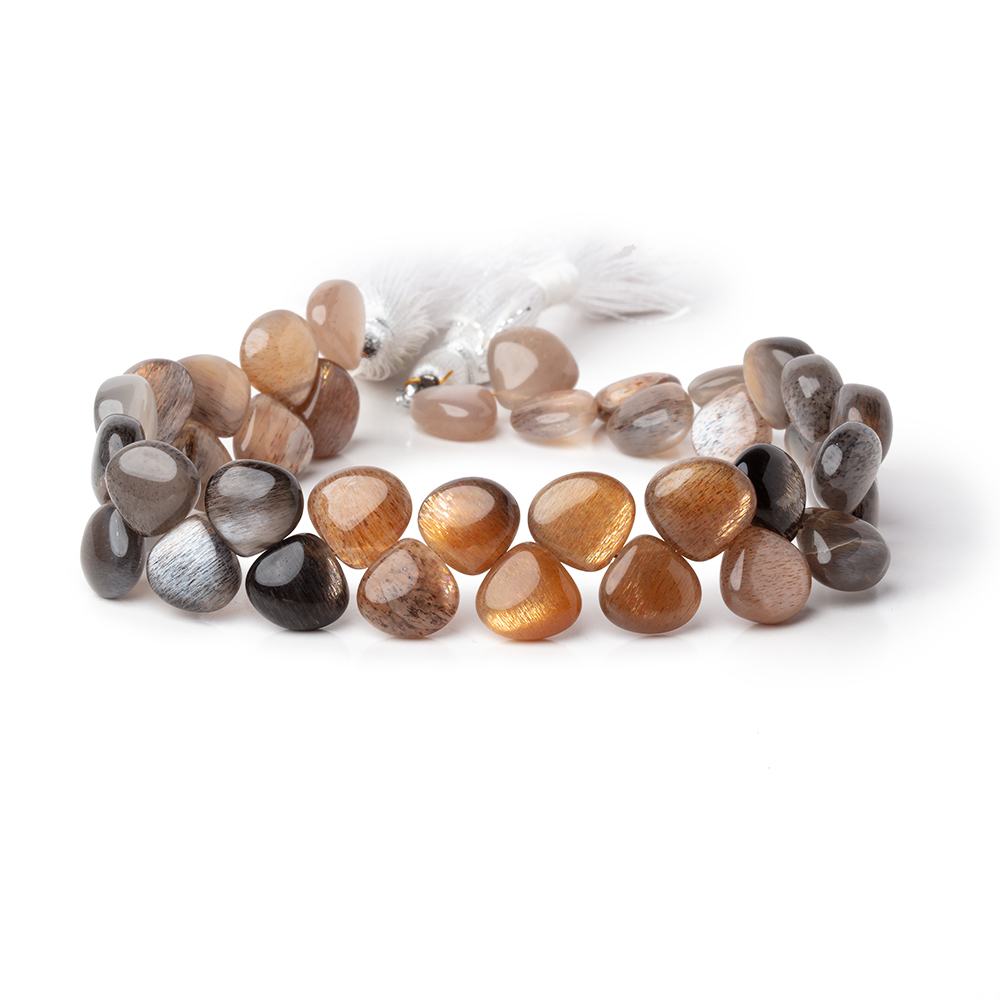 10-11mm Feldspar Plain Hearts 8.5 inch 40 pieces