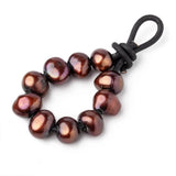 10-11mm Red Brown Baroque 2.5mm large hole Pearls 10 beads
