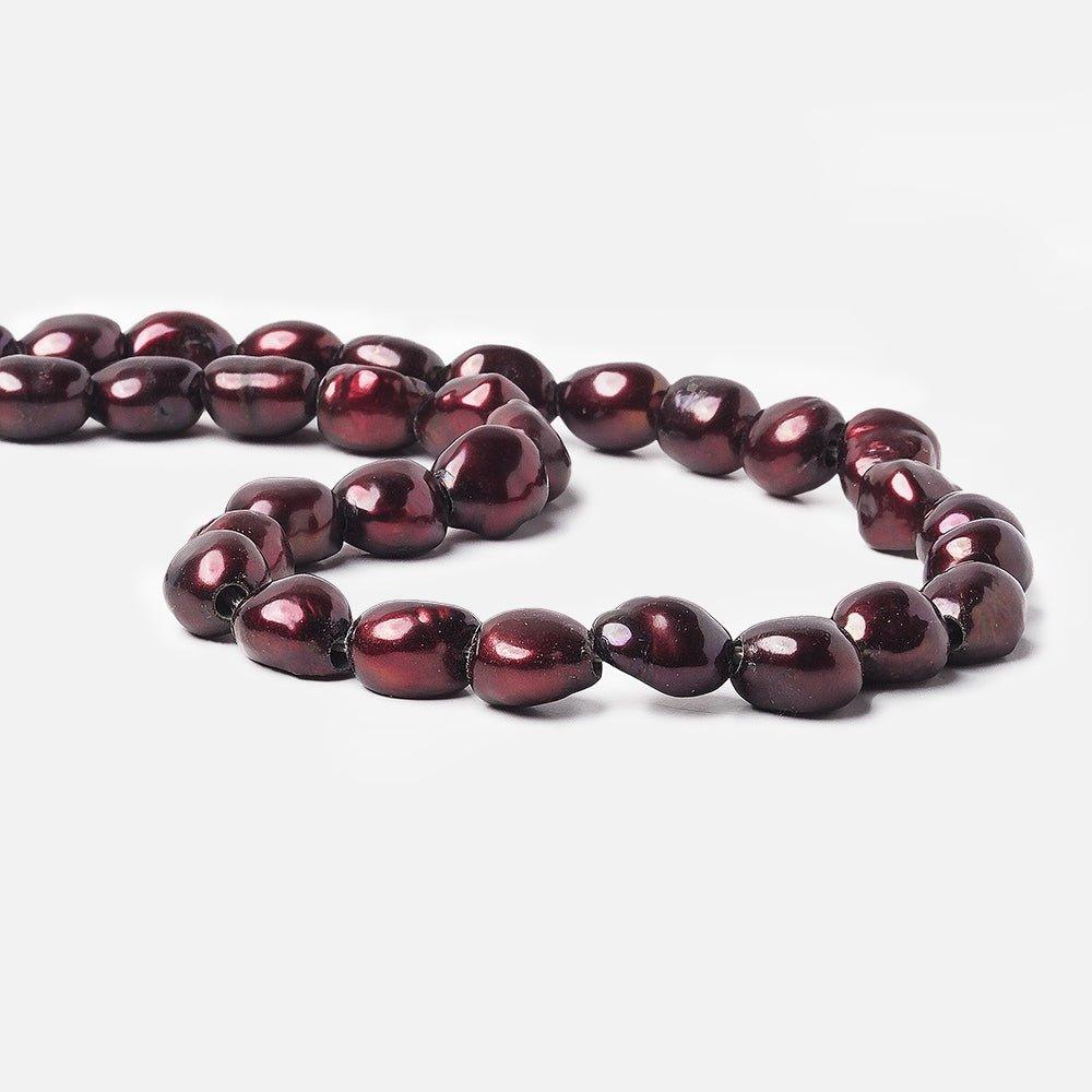 10-12mm Wine Baroque 2.5mm large hole Pearls 15 inch 32 beads