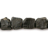 10-13mm Black Agate Tumbled Hammer Faceted Cube Beads 8 inch 16 pcs