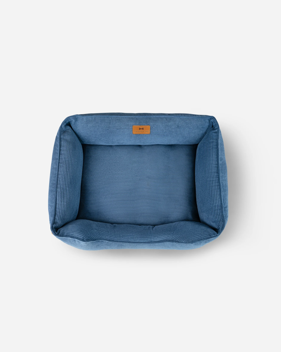 Chester & Lee | Fancy Corduroy Sleeper Dog Bed Blue by Chester & Lee, product image 3