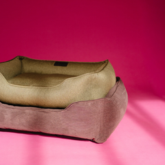 Chester & Lee | Fancy Corduroy Sleeper Dog Bed Brown by Chester & Lee, product image 3