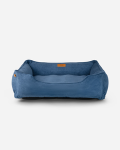 Chester & Lee | Fancy Corduroy Sleeper Dog Bed Blue by Chester & Lee