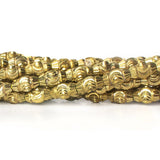 10x5mm Brass Wave Barrels 8 inch 21 beads