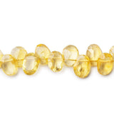 10x7mm Citrine Top Drilled Faceted Oval Beads, 14 inch