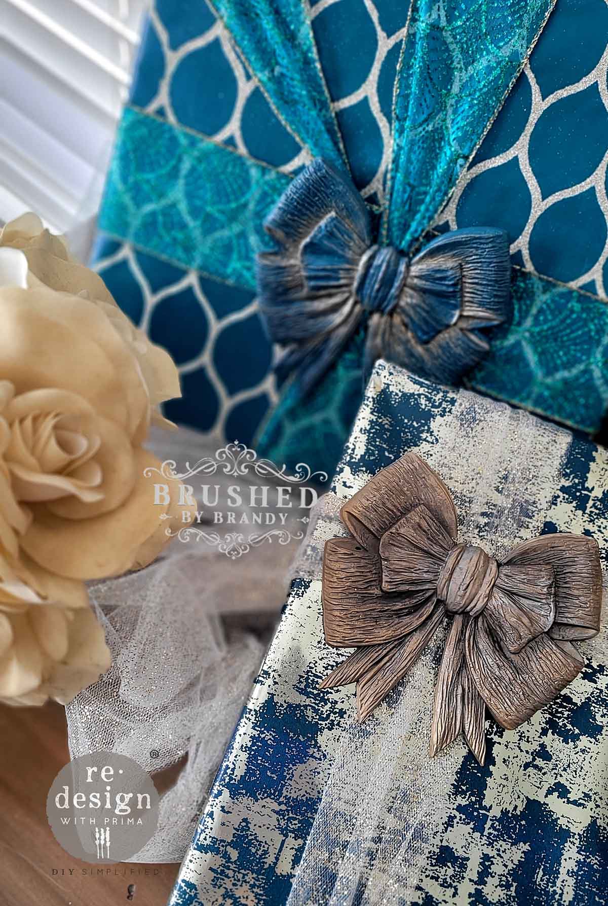 Decor Moulds® Kacha - Vintage Opulence Bow - 1 pc, 5