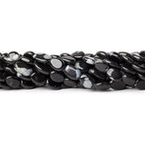 11mm Snowflake Obsidian Plain Oval Beads, 14 inch