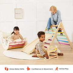Tiny Land® 7-in-1 Rainbow Climbing Set with Play Pad by Tiny Land INC, product image 2