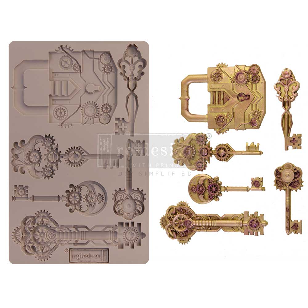 Redesign Decor Moulds® - Mechanical Lock & Keys - 1 pc, 5