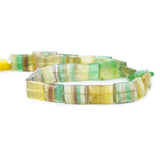 13mm Multi Color Fluorite Faceted Rectangle Beads, 15 inch