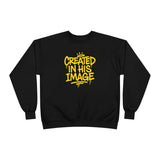 Created In His Image Unisex Sweatshirt — Genesis 1:27 Inspirational Graphic