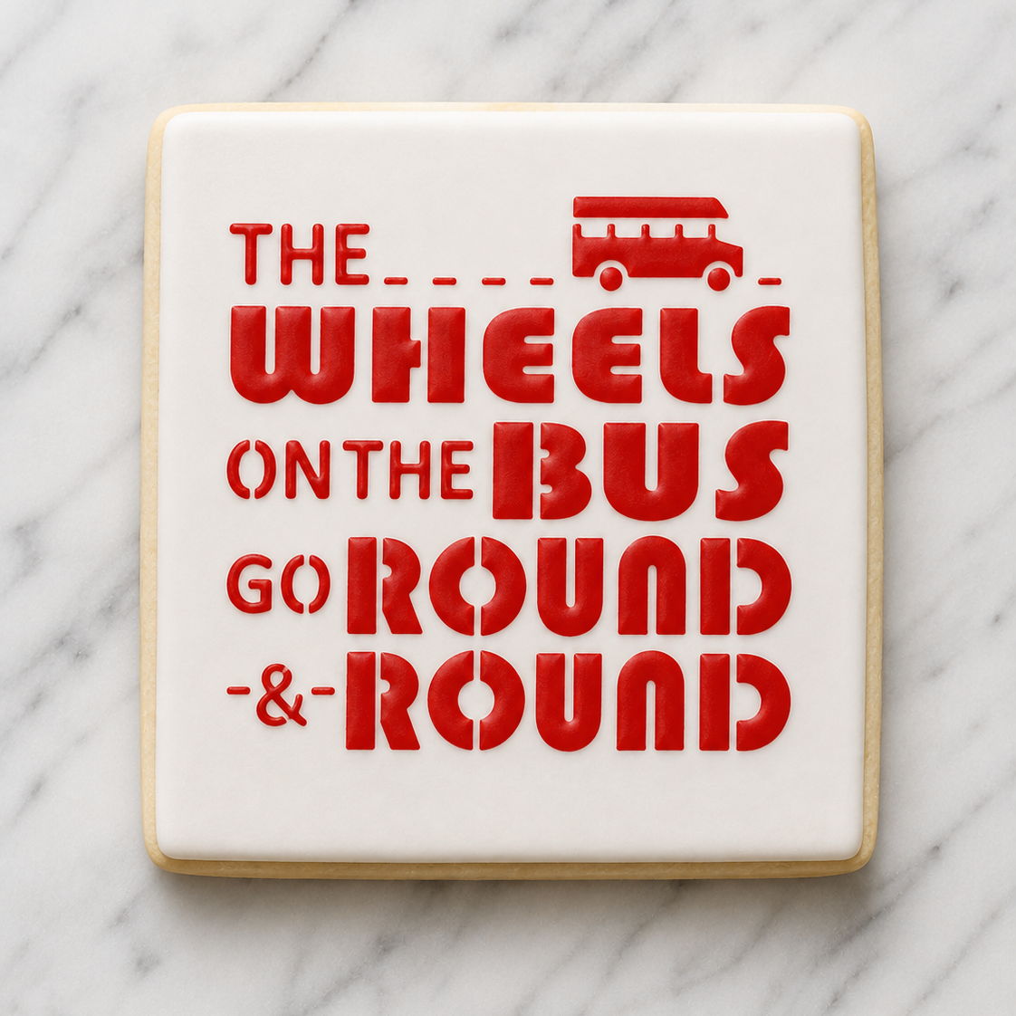 Wheels on the Bus Cookie Stencil