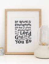 8x10 Be Strong and Courageous
