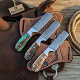 Ranchhand Bull Cutter Knife 7" Handmade Reclaimed Rasp Steel Skinner by JW SteelCrafts