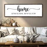 Family Home Coordinates Sign