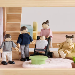 Sweet Family Gift Set: Black Dollhouse & Dollhouse Garage & Extra Dolls Set by Tiny Land INC, product image 9