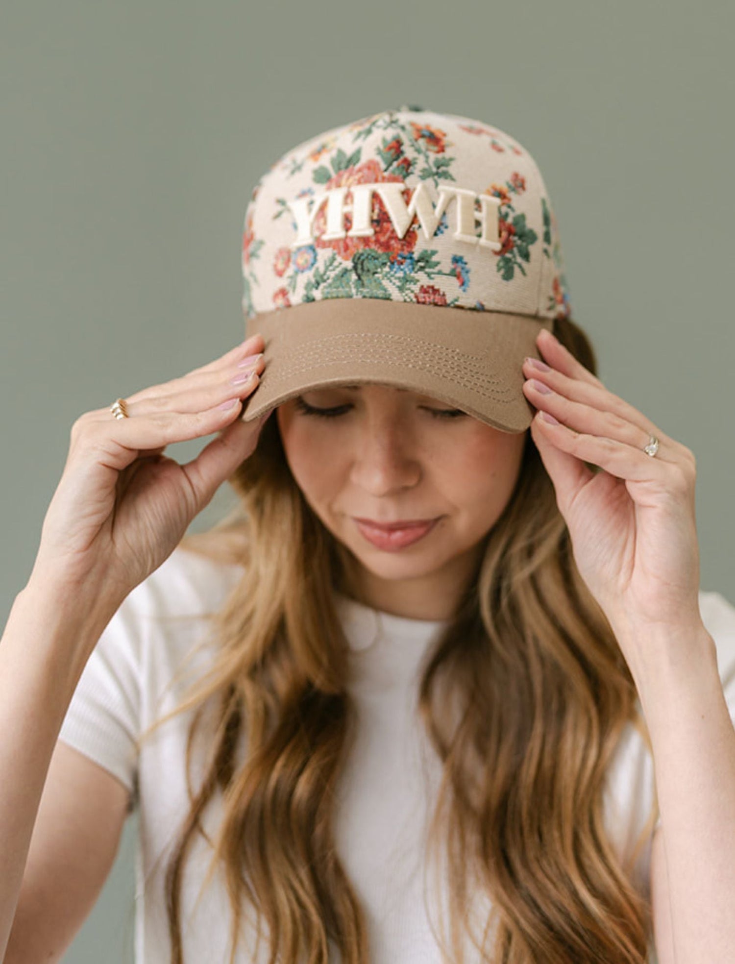 Hat: Floral YHWH